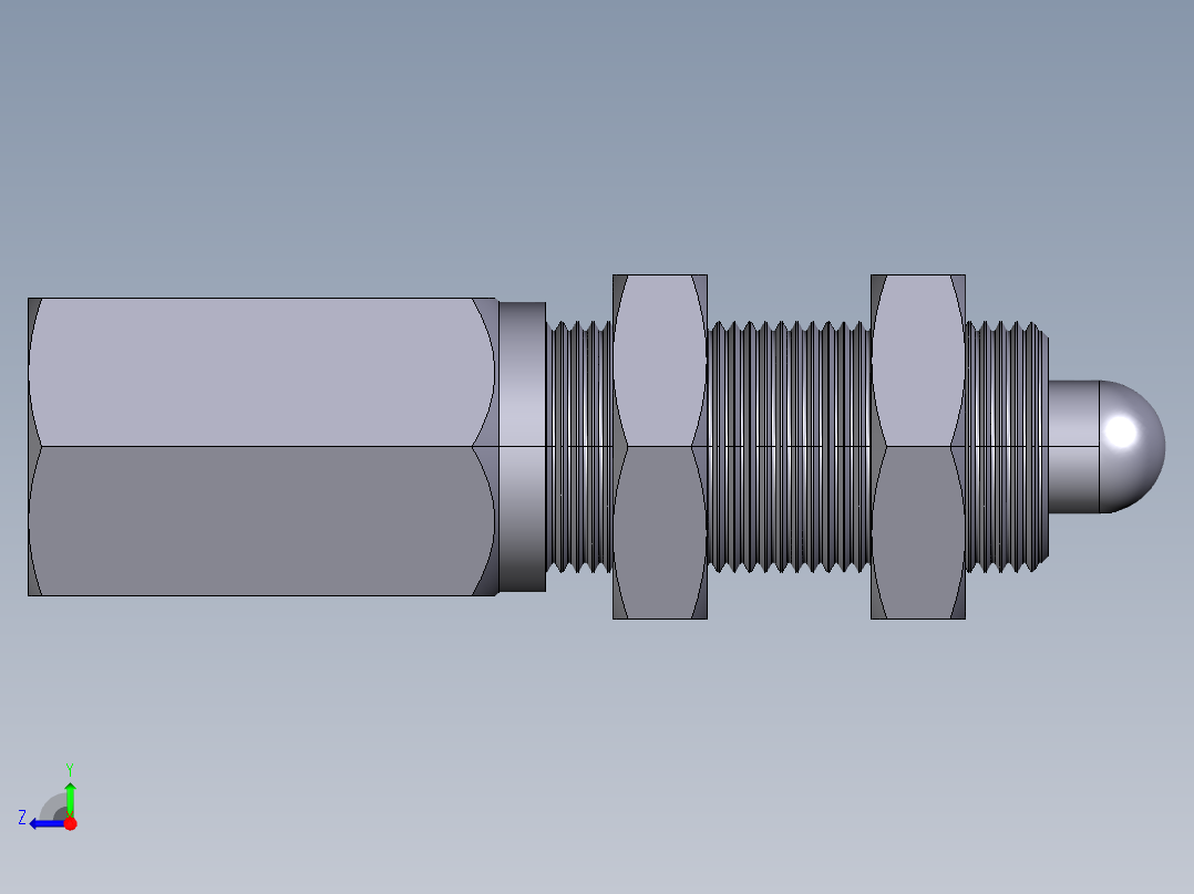 感應器配件2501-3D多系列多零件图纸模型右视图