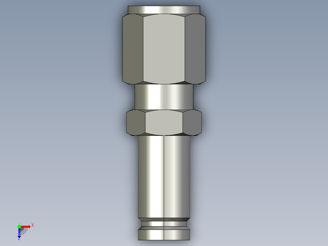 卡套式工业通用硬管接头8-6_trbu-s俯视图