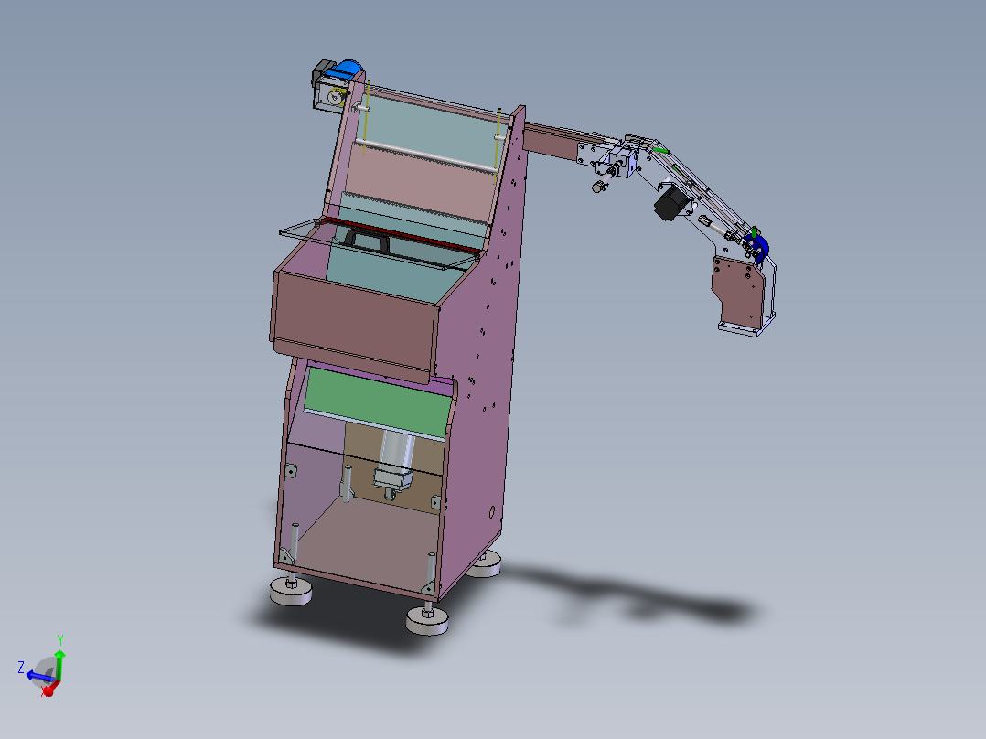 T564 推板式提升机模型图