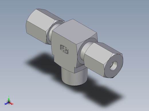 卡套式工业通用硬管接头EO_Male_stud_run_tee_TE04LLRCF