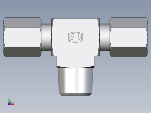 卡套式工业通用硬管接头EO_Male_stud_run_tee_TE04LLRCF前视缩略图