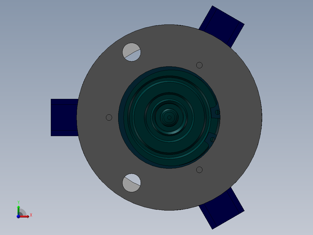 薄隔套筒车外圆夹具设计前视图