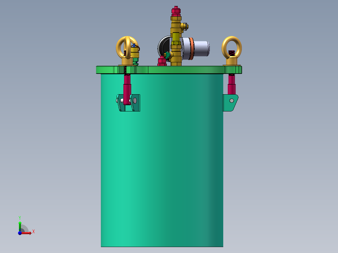 点胶2L压力桶前视图