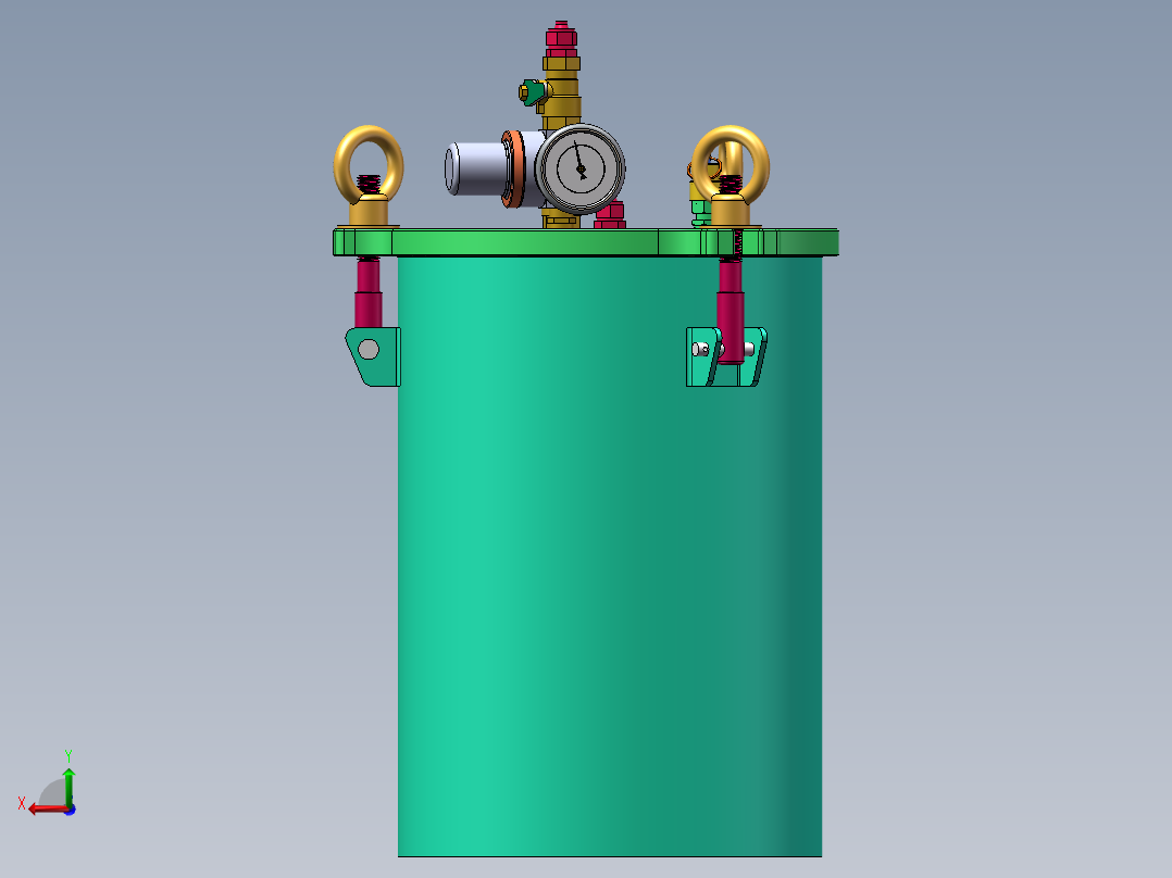 点胶2L压力桶后视图