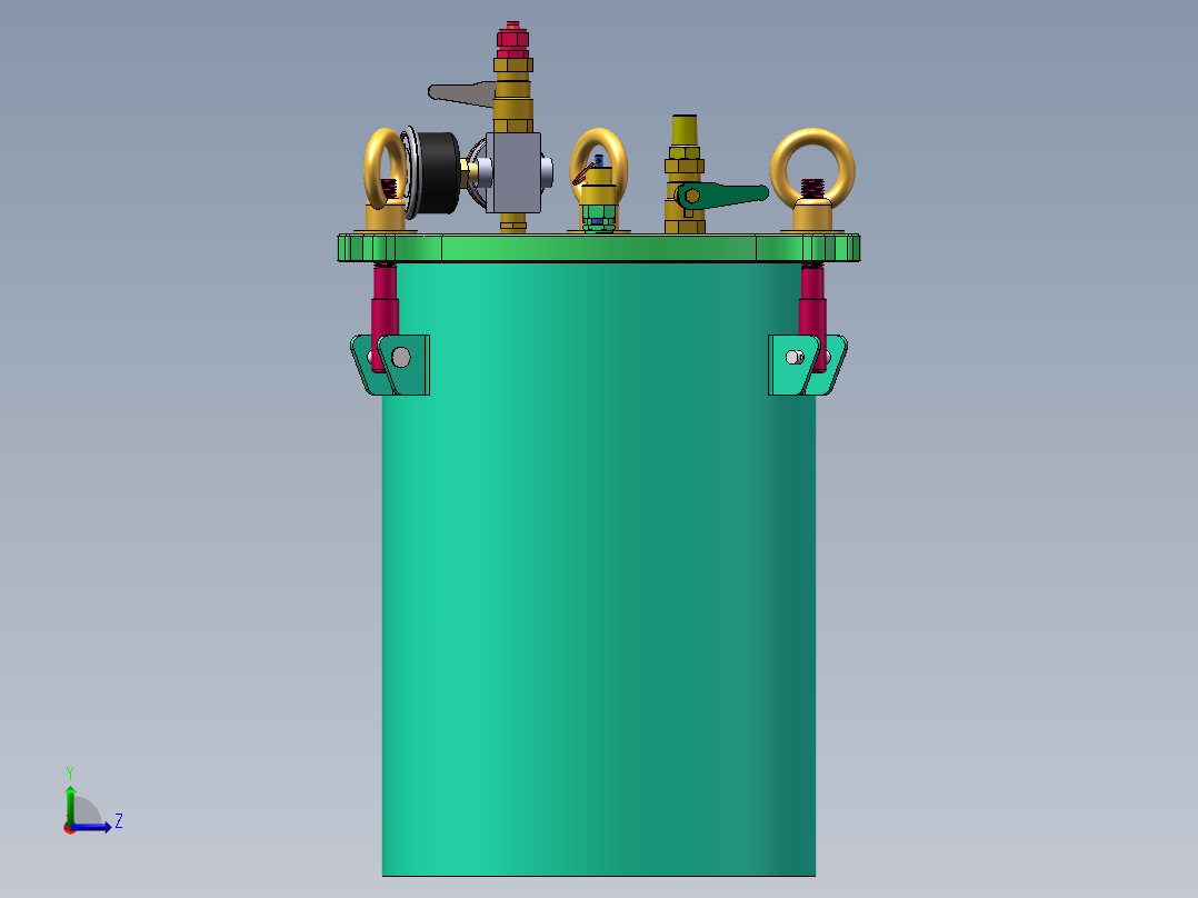 点胶2L压力桶左视图