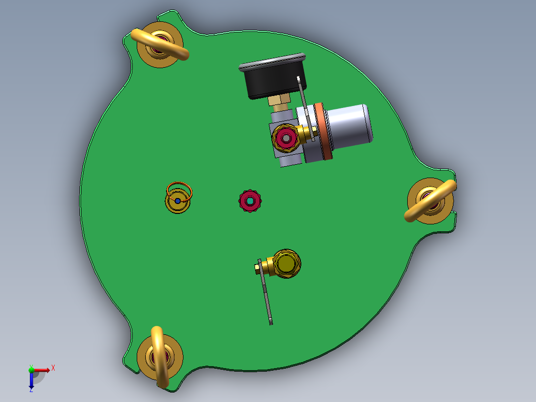 点胶2L压力桶俯视图