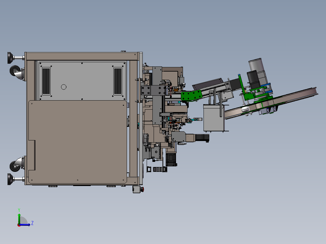 真空管组装包装机sw21左视图