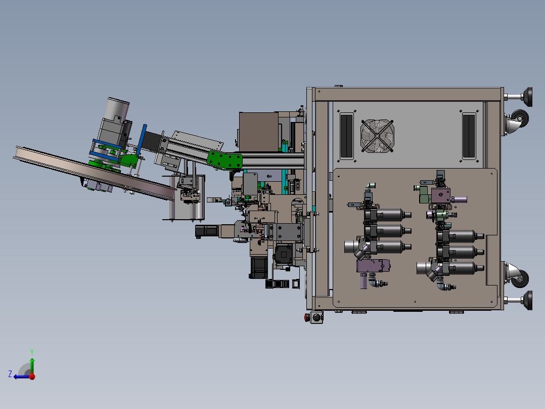 真空管组装包装机sw21右视图