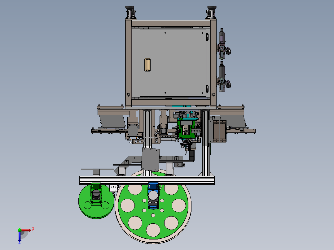 真空管组装包装机sw21俯视图