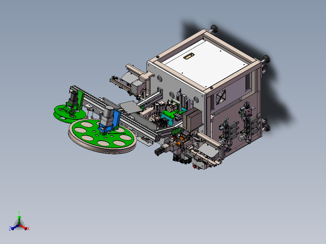 真空管组装包装机sw21正等轴测图