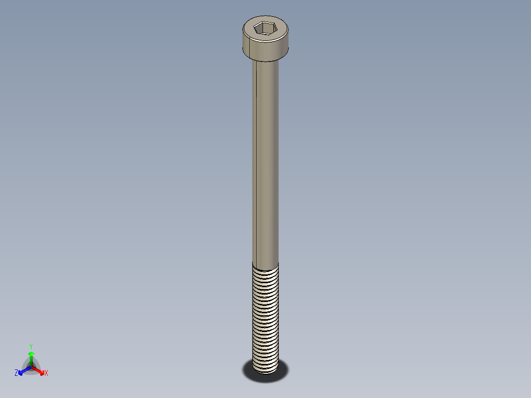 Screw_DIN_912_M4x60_A2.STEP公制内六角螺钉主视图