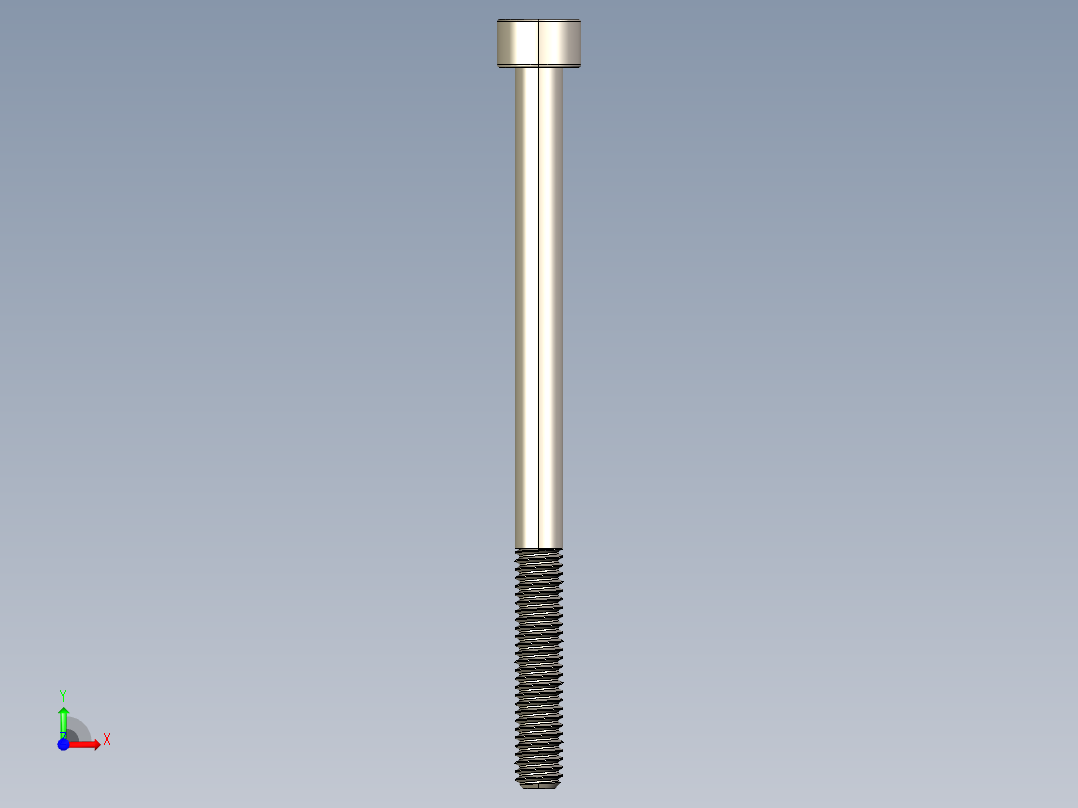 Screw_DIN_912_M4x60_A2.STEP公制内六角螺钉前视图