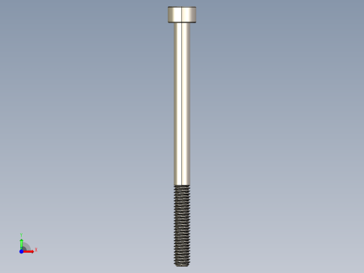 Screw_DIN_912_M4x60_A2.STEP公制内六角螺钉前视缩略图