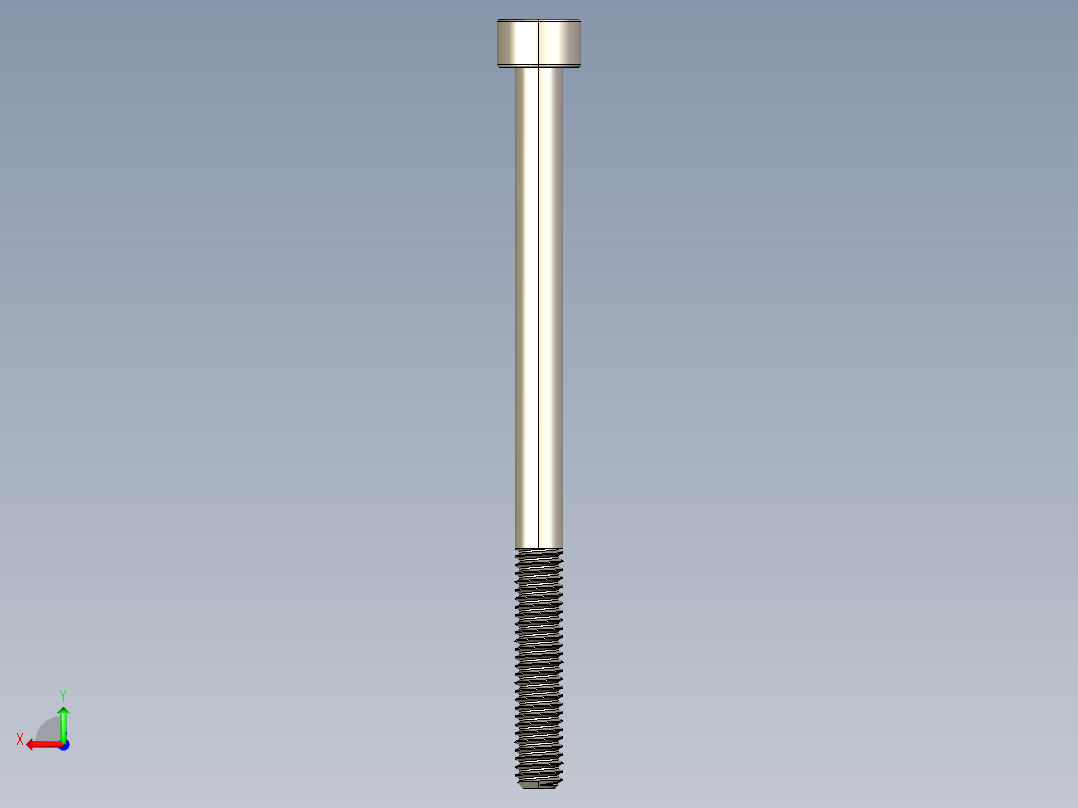 Screw_DIN_912_M4x60_A2.STEP公制内六角螺钉后视图