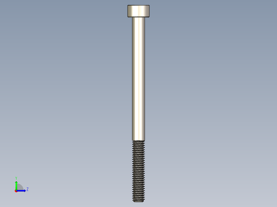 Screw_DIN_912_M4x60_A2.STEP公制内六角螺钉左视图