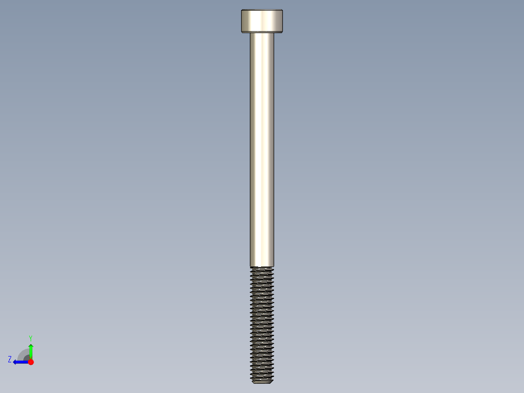Screw_DIN_912_M4x60_A2.STEP公制内六角螺钉右视图
