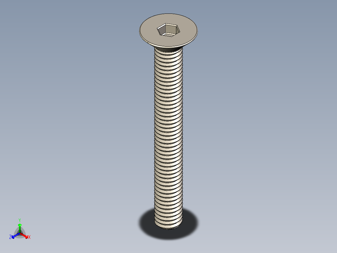 Screw_ISO_10642_M3x25_A2.STEP正等轴测图