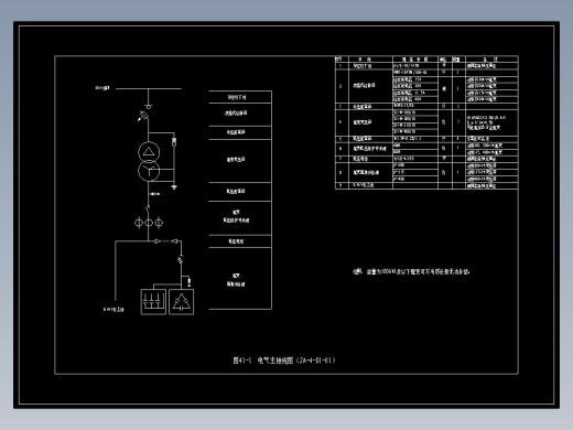 图41-1　电气主接线图（ZA-4-D1-01）