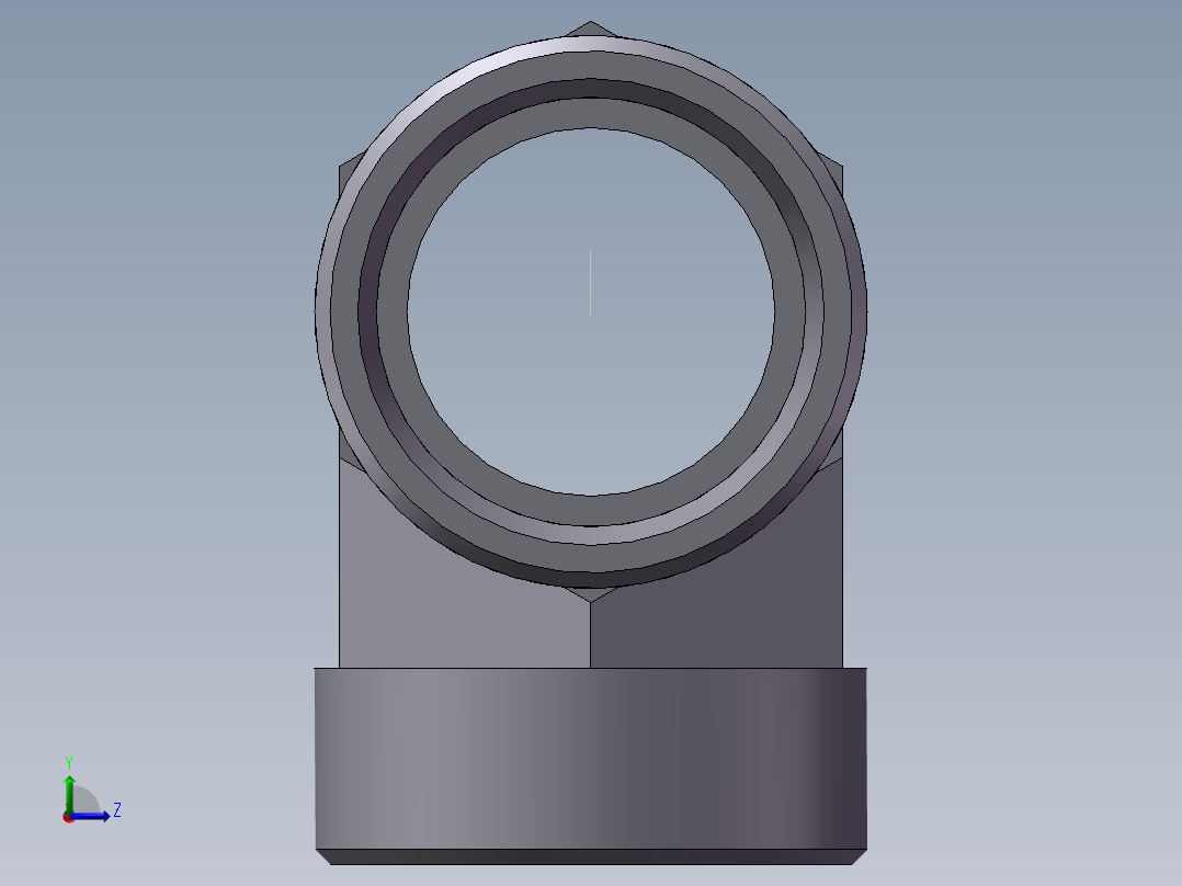 AC+AD 三通接头 T、AC-45左视图