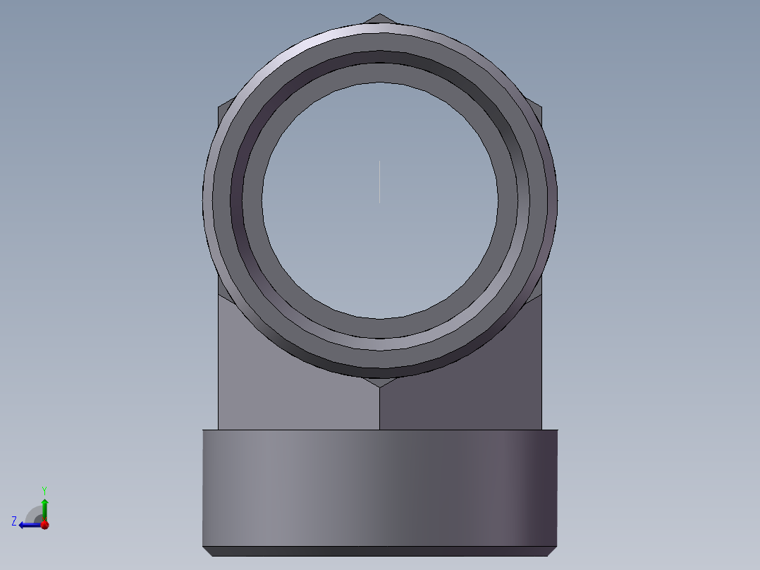 AC+AD 三通接头 T、AC-45右视图