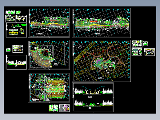 某市桥南公园施工图