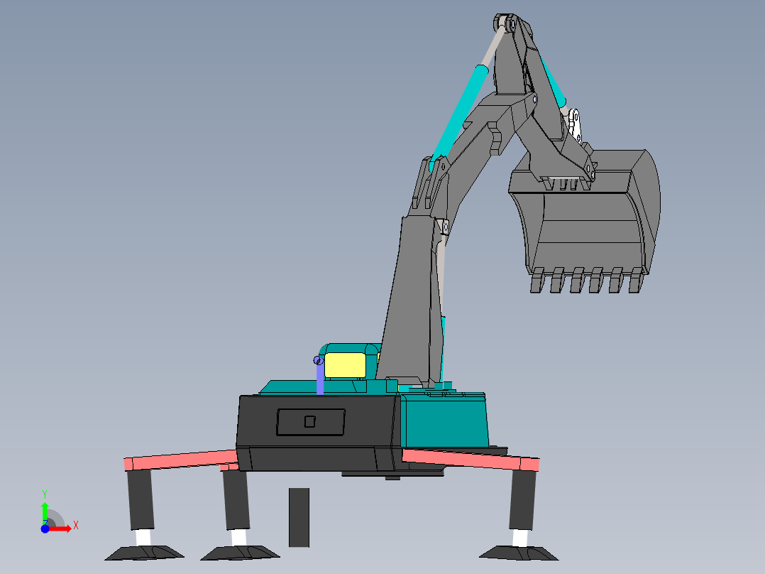 挖掘机、推土机(5)前视图