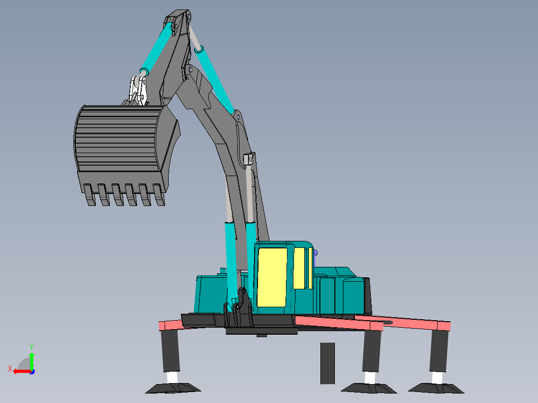 挖掘机、推土机(5)后视图