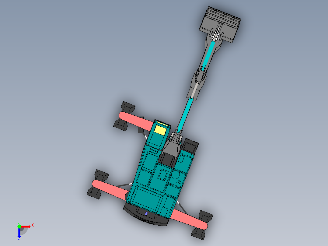 挖掘机、推土机(5)俯视图