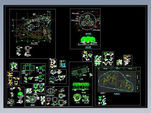 100种园凳树池CAD图纸 CAD图纸（AutoCAD-ZWCAD设计）