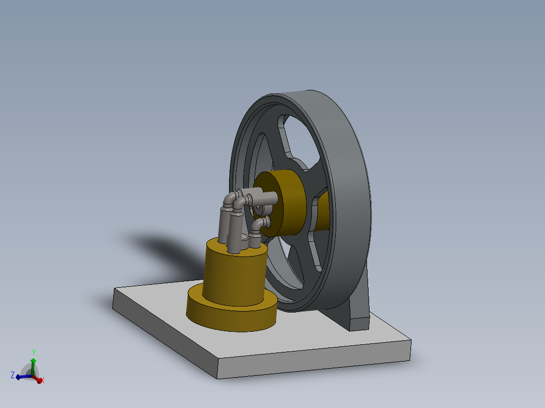 弯头发动机主视图