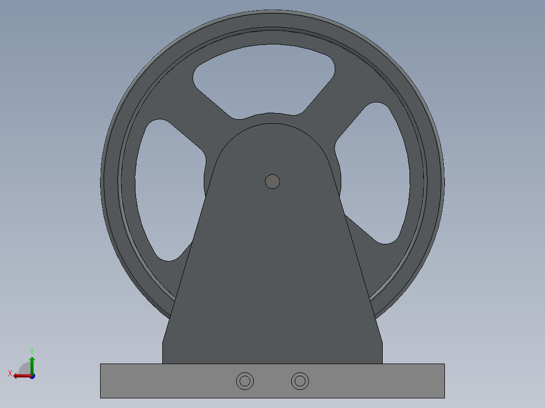 弯头发动机后视图