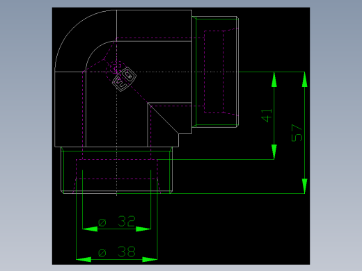 PARKER管接头EO Union elbow W38S71X_front