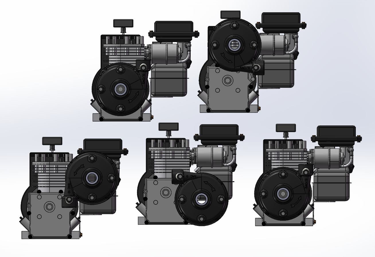5款GE-100-A汽油机驱动的离心泵模型