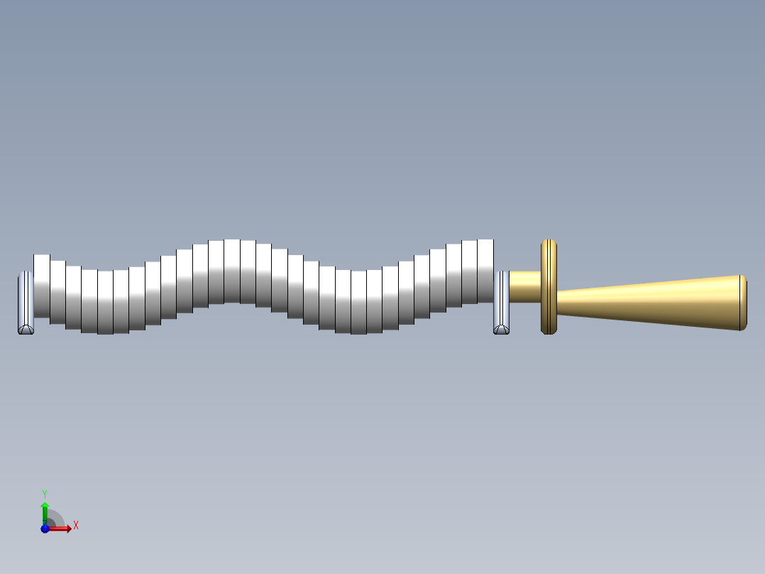 凸轮和轴前视图