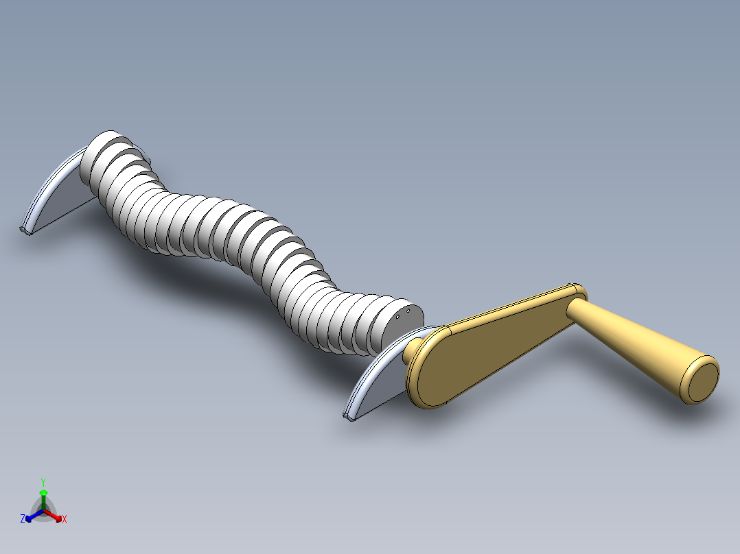 凸轮和轴正等轴测图