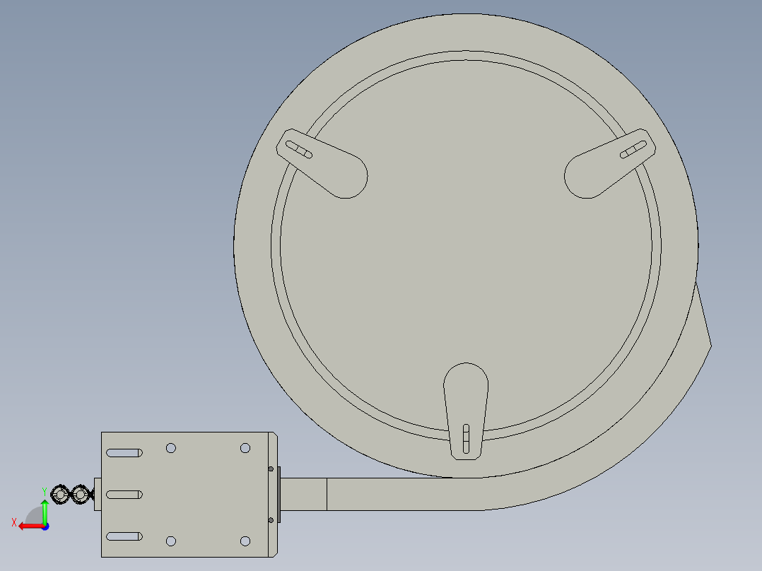 轴套进料振动盘组件后视图