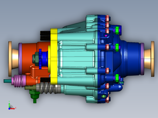 轻型载货汽车的底盘变速箱前视缩略图