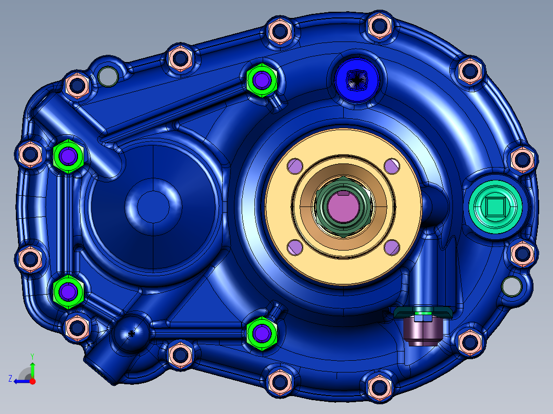 轻型载货汽车的底盘变速箱右视图