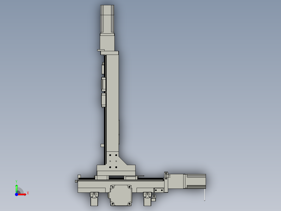 单轴绕线机S01A-D01-0000绕线组移动组合前视图