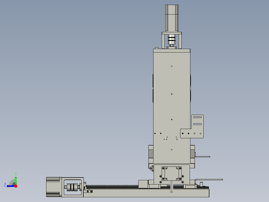 单轴绕线机S01A-D01-0000绕线组移动组合右视图
