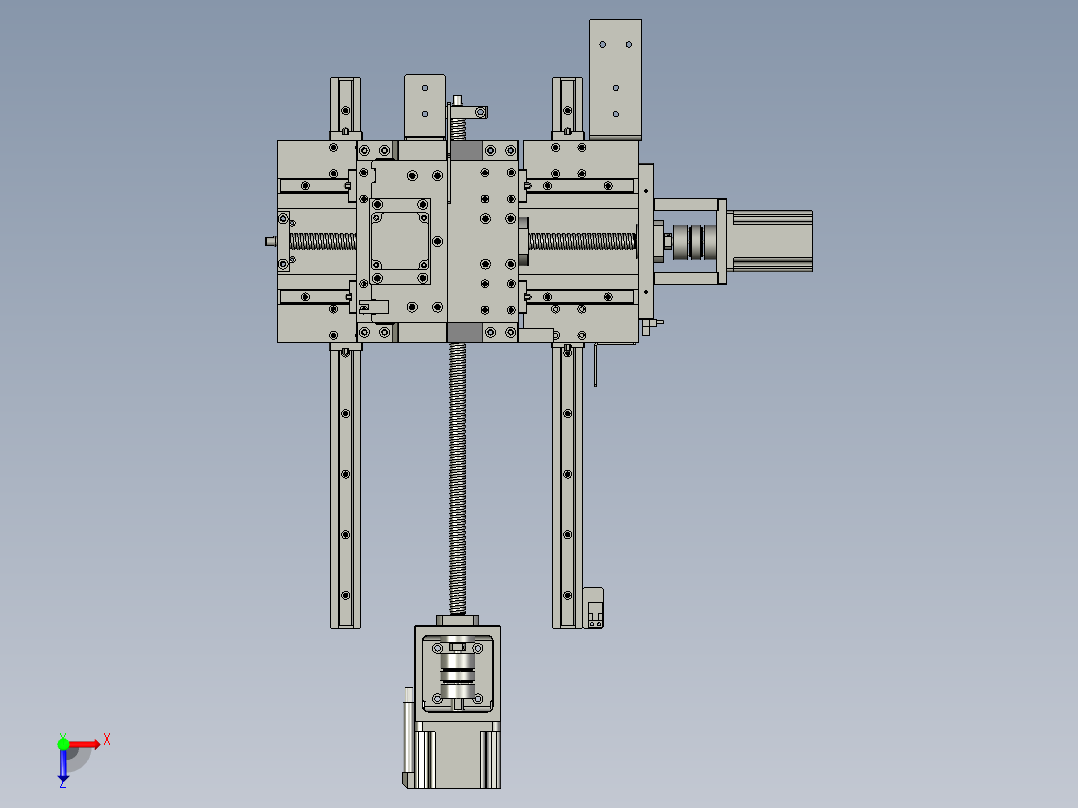 单轴绕线机S01A-D01-0000绕线组移动组合俯视图