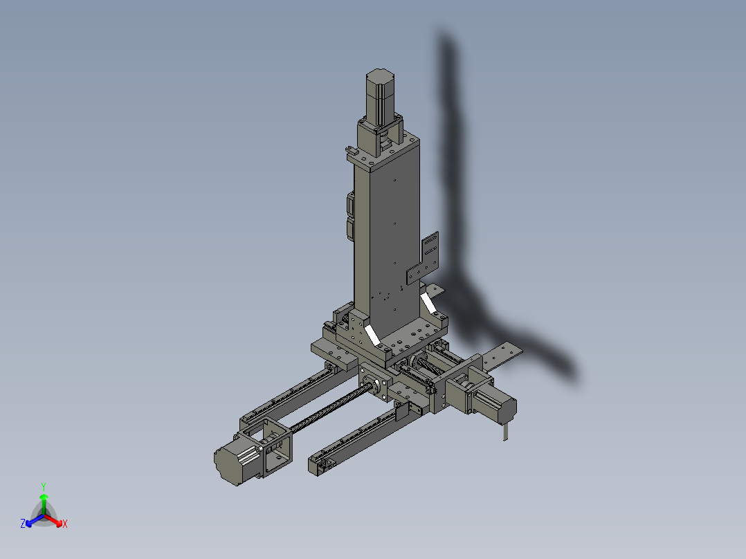 单轴绕线机S01A-D01-0000绕线组移动组合正等轴测图