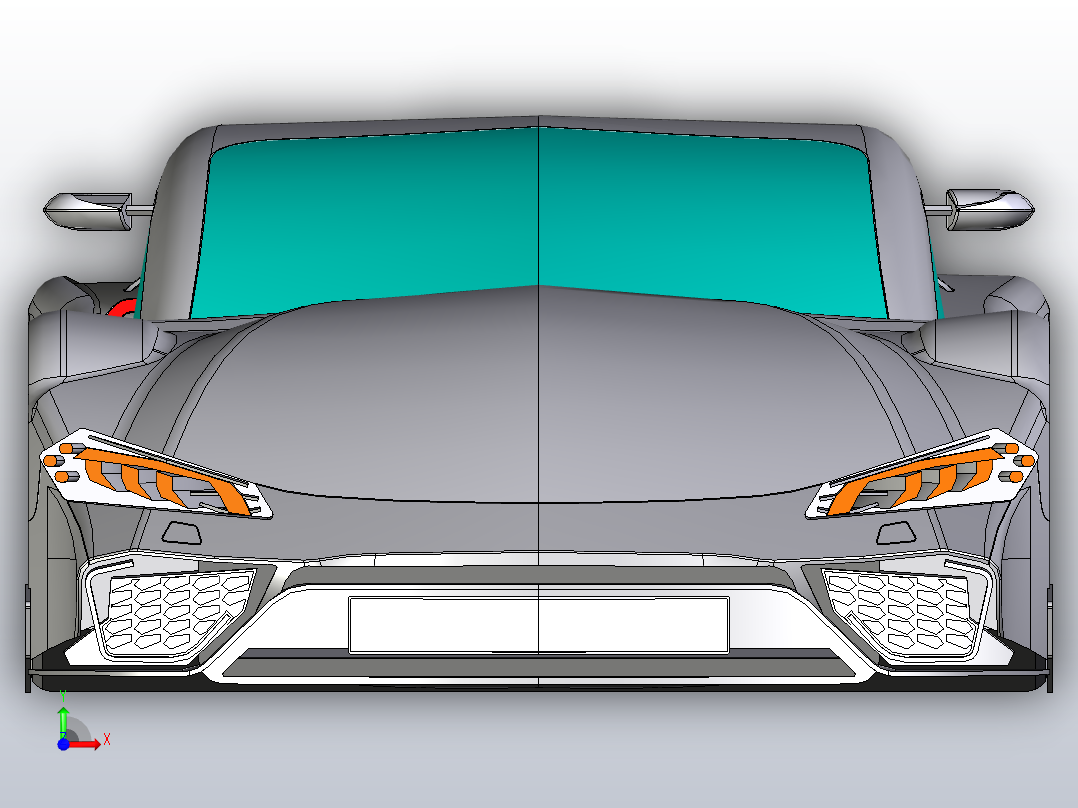 宾利跑车车身前视图