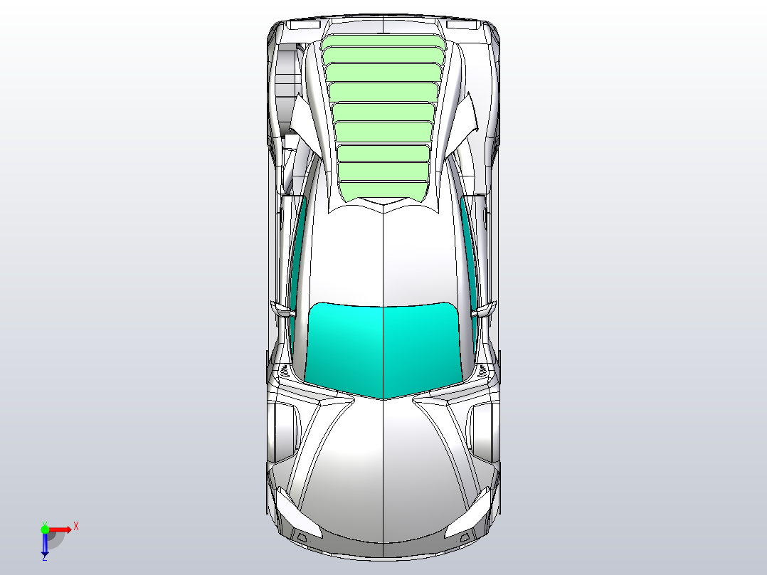 宾利跑车车身俯视图