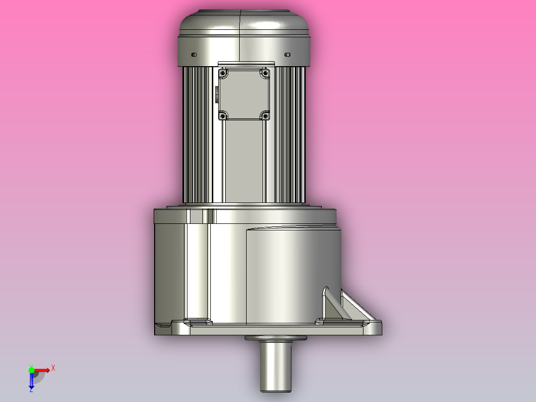 小型三相带刹车三维1.5KW4#LS三相带刹车俯视图