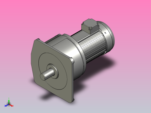 小型三相带刹车三维1.5KW4#LS三相带刹车正等轴测缩略图