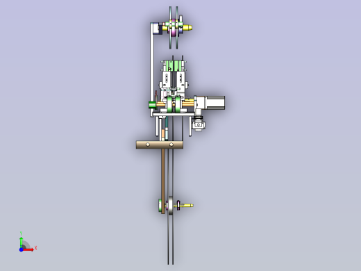 一款电感字符极性检测及包装设备3D模型前视缩略图