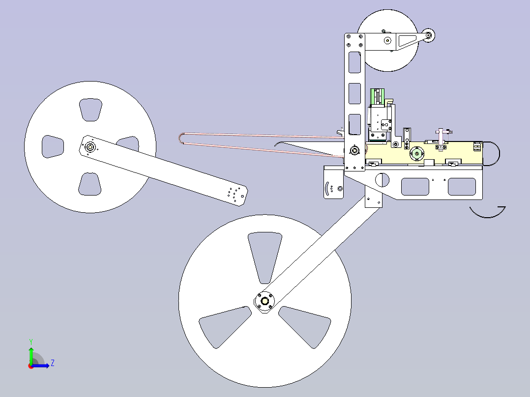 一款电感字符极性检测及包装设备3D模型左视图