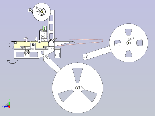 一款电感字符极性检测及包装设备3D模型右视缩略图