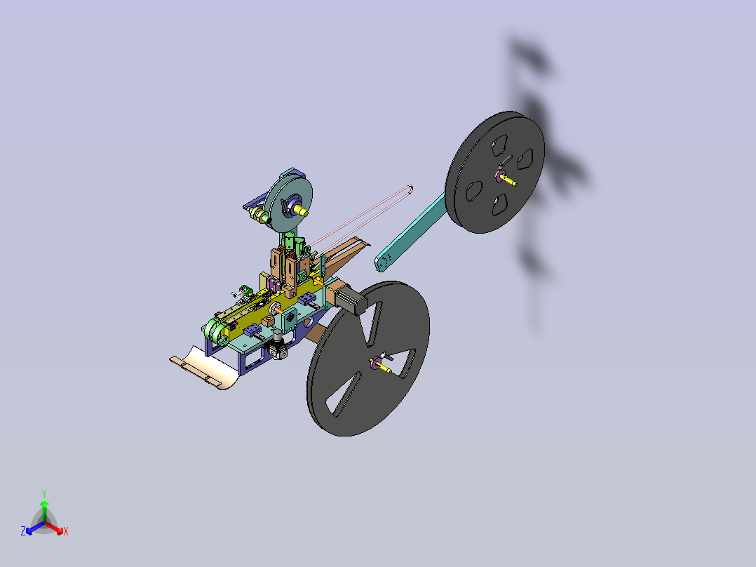 一款电感字符极性检测及包装设备3D模型正等轴测图